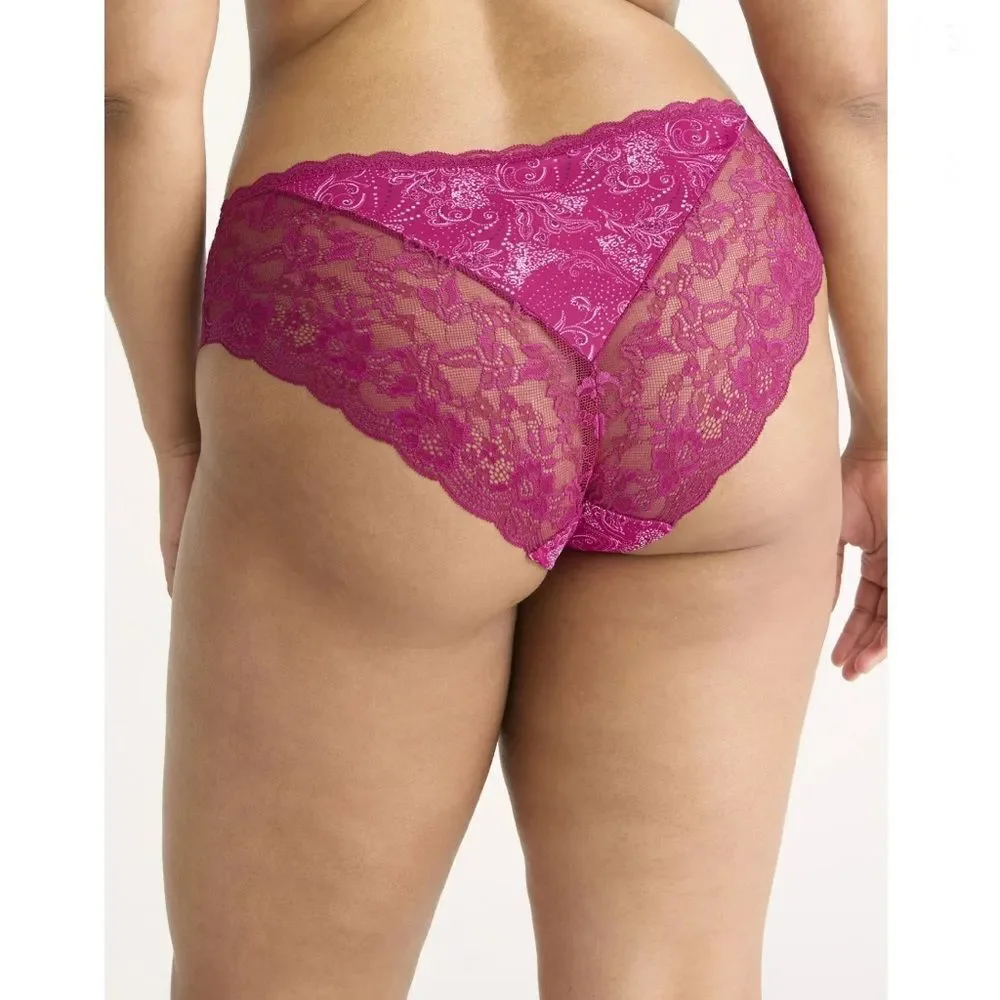 Women's Microfiber & Lace Hipster Panties, 3-Pack, Size S